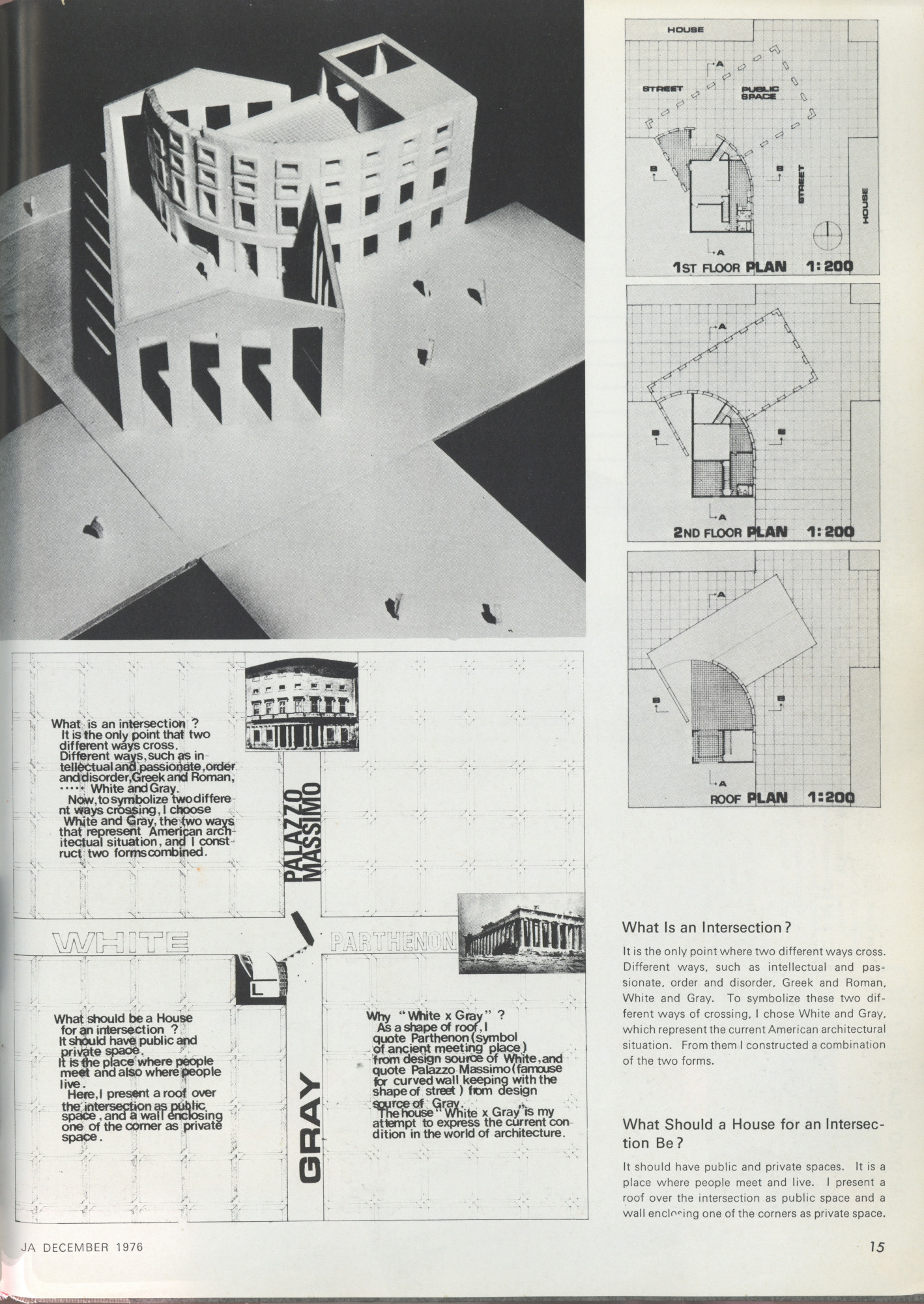 Akio Kawasaki - Yukio Shimada (1976) | Shinkenchiku Residential Design ...