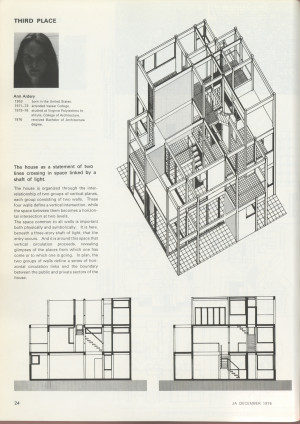 A House for an Intersection (1976) | Shinkenchiku Residential 