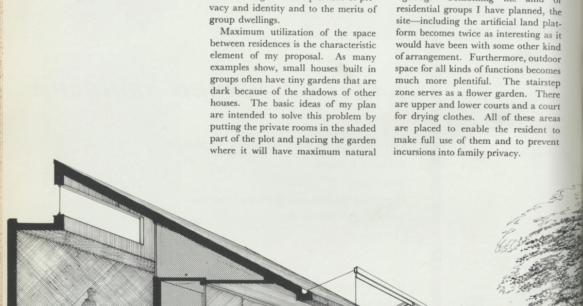 Urban, Low-Rise, Group Dwellings (1974) | Shinkenchiku